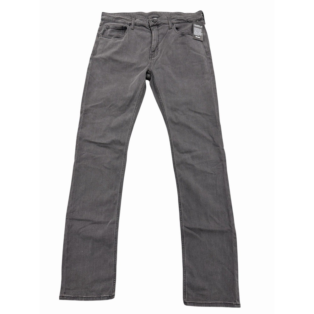 True Classic Slim Fit Comfort Stretch Gray Denim Jeans‎ Straight Leg Men's